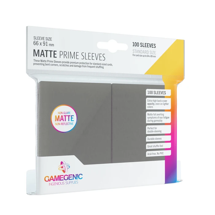Matte PRIME Sleeves Dark Gray - Gamegenic
