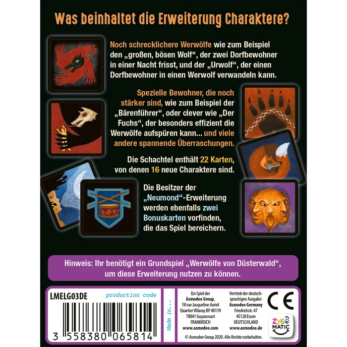 Werwölfe von Düsterwald - Charaktere (neues Design)