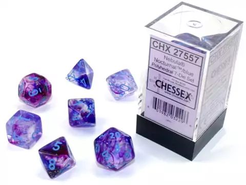 060338bd23279b.jpg Nebula® Polyhedral Nocturnal™/blue Luminary™ 7-Die Set