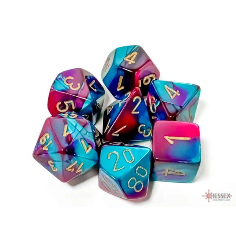 Gemini Purple-Teal/gold Polyhedral