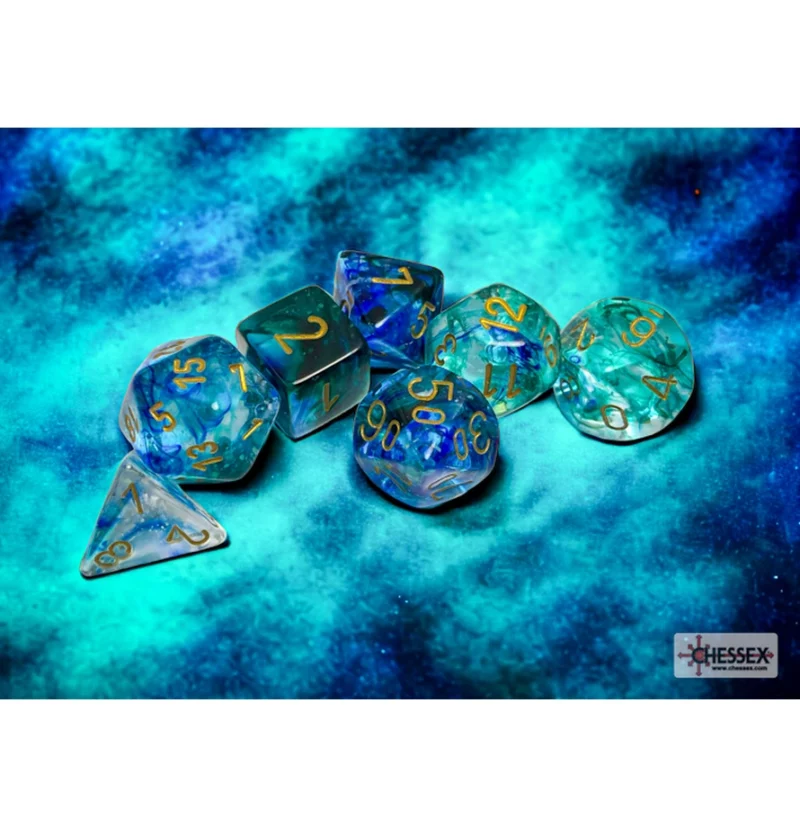 Nebula Oceanic/gold Luminary Polyhedral (7)