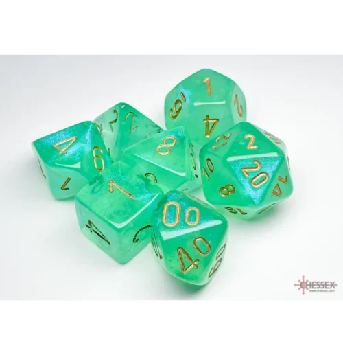 Borealis Light Green/gold Luminary Polyhedral