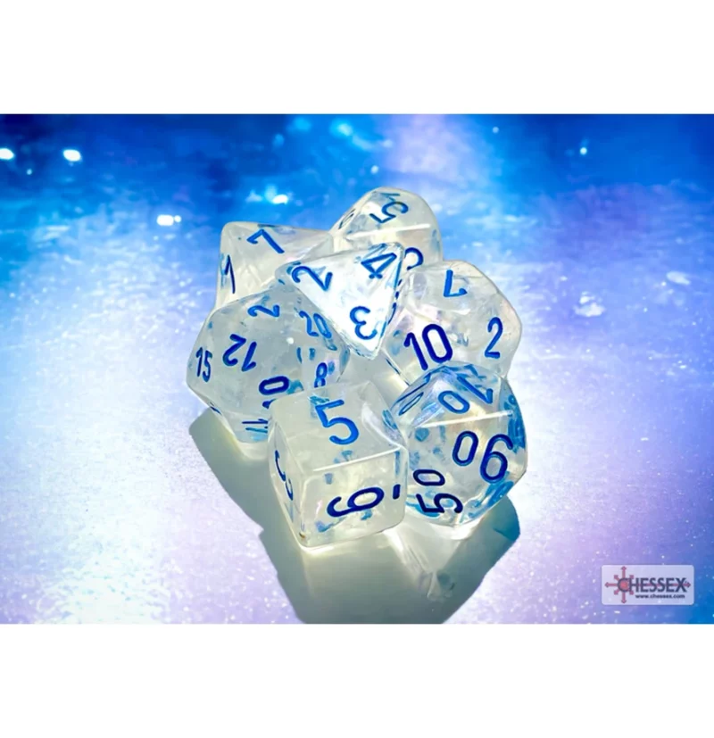 Borealis Icicle/light blue Luminary Polyhedral (7)