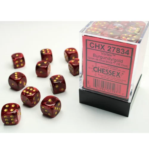 Vortex Burgundy/gold 12mm d6