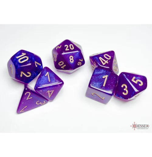 Borealis Royal Purple/gold Luminary Polyhedral