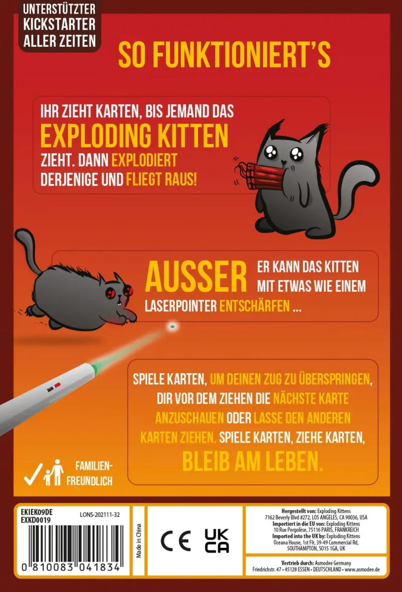 Exploding Kittens 2 Spieler back Exploding Kittens 2 Spieler back