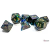 Chessex Lustrous Shadow/gold Polyhedral
