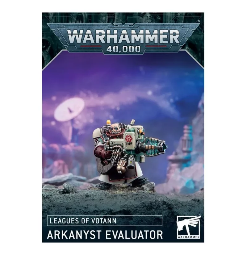 Arkanyst Evaluator on the cover of his box
