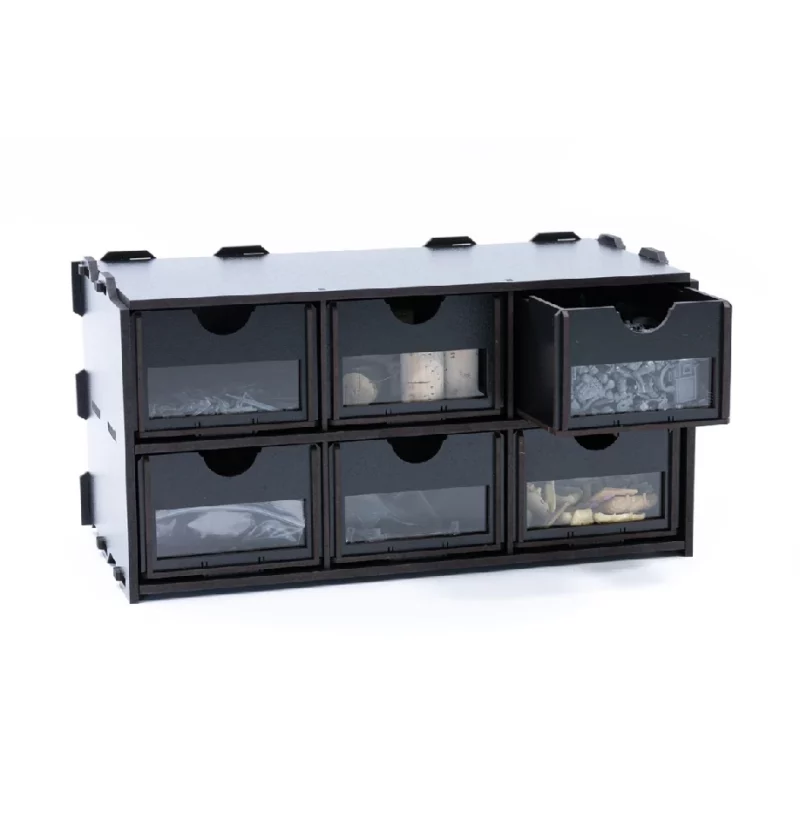 Black Racks Schubladen Schrank (3) KWG0523-9 open Black Racks Schubladen Schrank (3) KWG0523-9 open