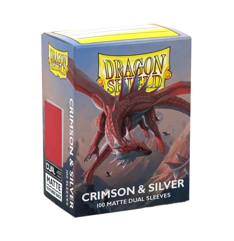 Dragon Shield Crimson & Silver Matte Dual Sleeves