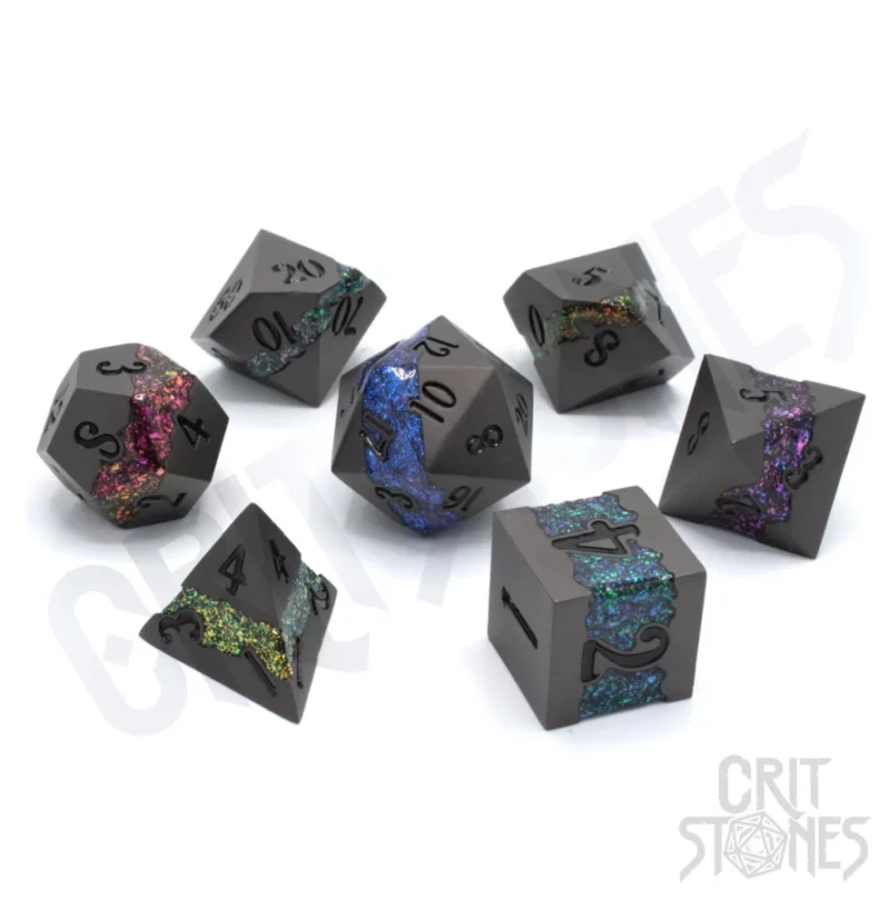 8721117602186-1 Spectrum Trails Metal RPG Dice Set