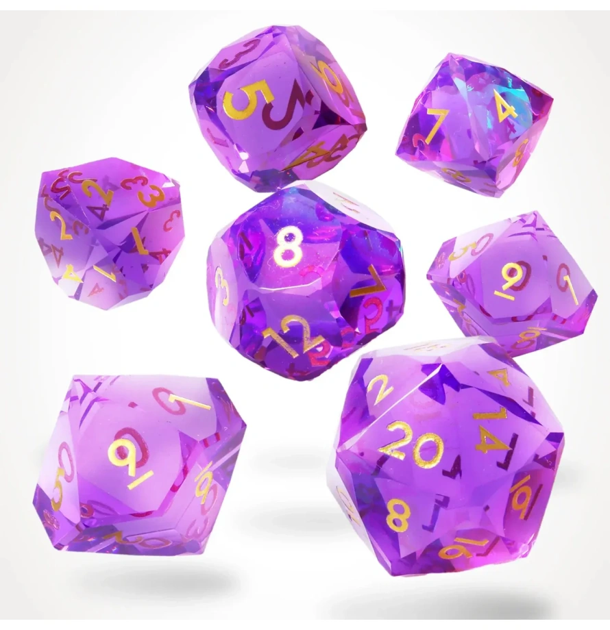 Enchanta Sharp Edge Resin RPG Dice Set