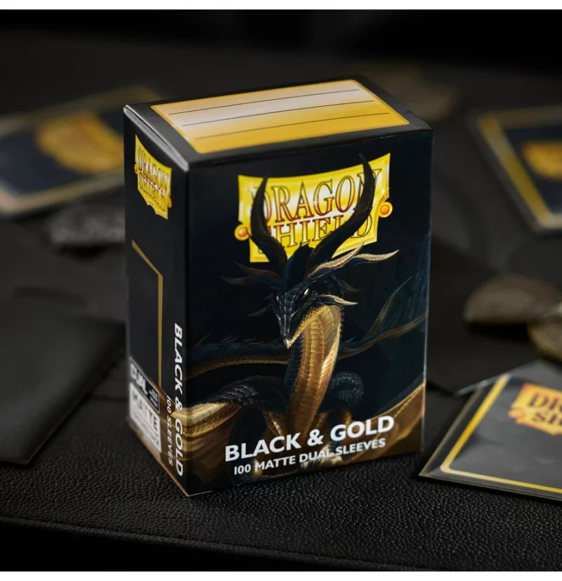 Dragon Shield Black & Gold Dual Sleeves
