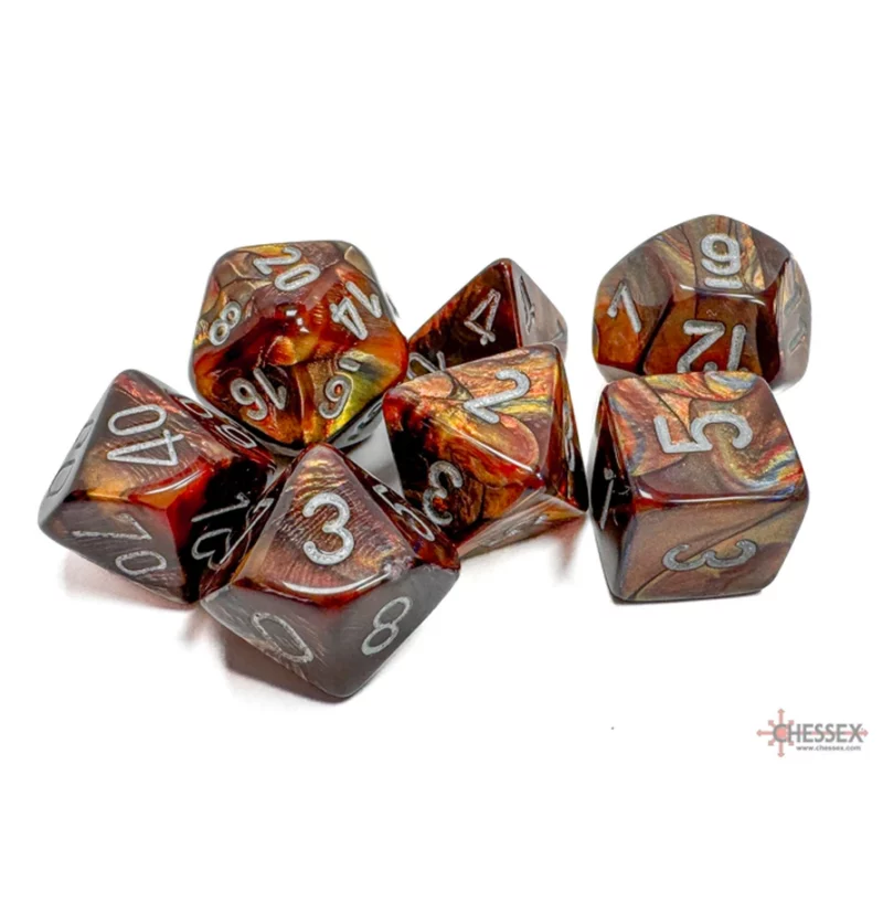 Chessex Lustrous Gold/silver Polyhedral (7)