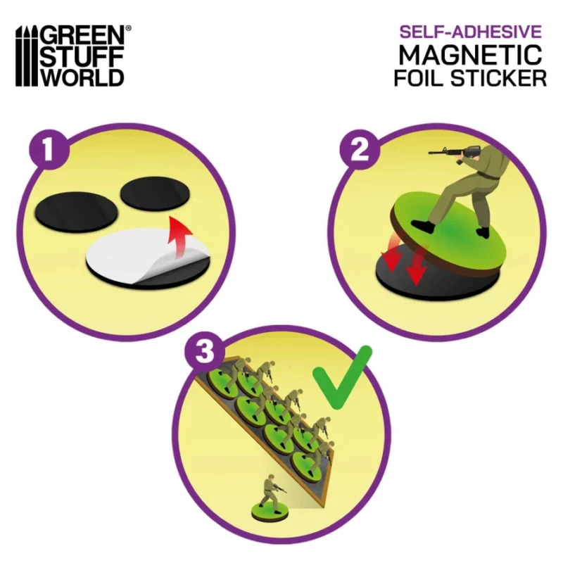 Green Stuff World Magnetfolie - Rund (32mm)