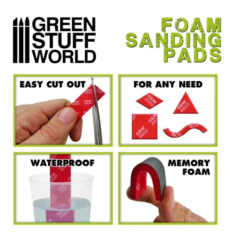 Green Stuff World Foam Sanding Pads (20)