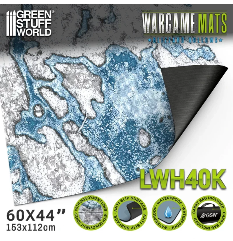 Green Stuff World Wargame Mat 44x60 - Blizzard Hollows