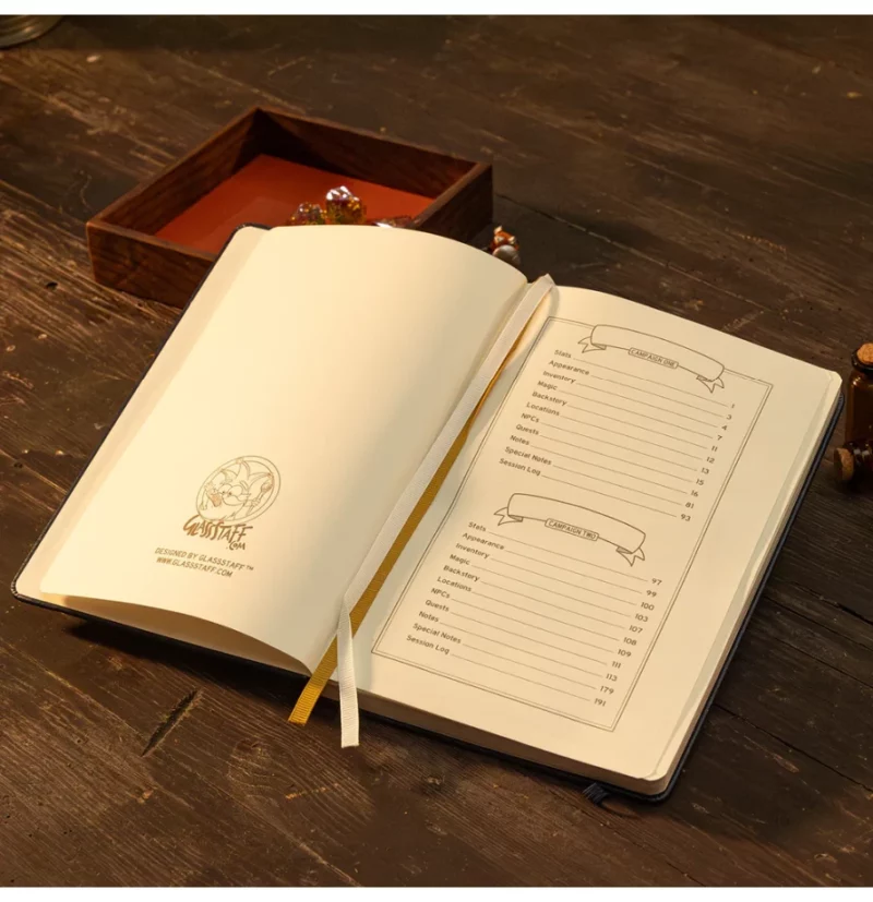 8720726467506-3 GlassStaff DnD 5e Player Journal - Blue