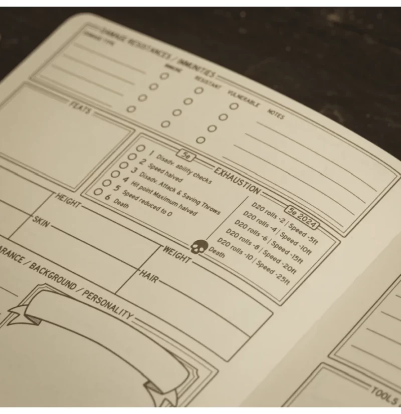 8720726467568-2 GlassStaff DnD 5e Player Journal - Black