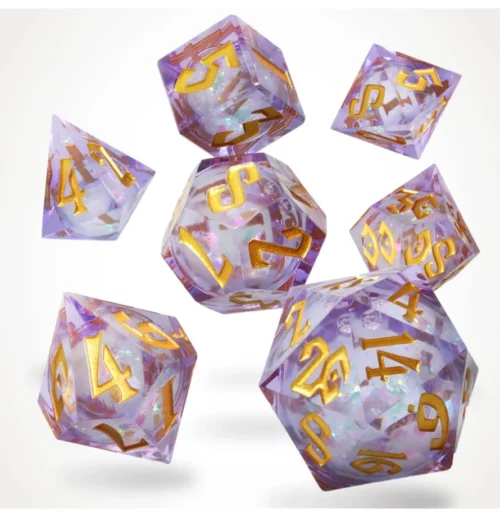 CritStones Arcane Sparkle Liquid Core RPG Dice Set