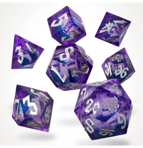 CritStones Blue Bane Liquid Core RPG Dice Set