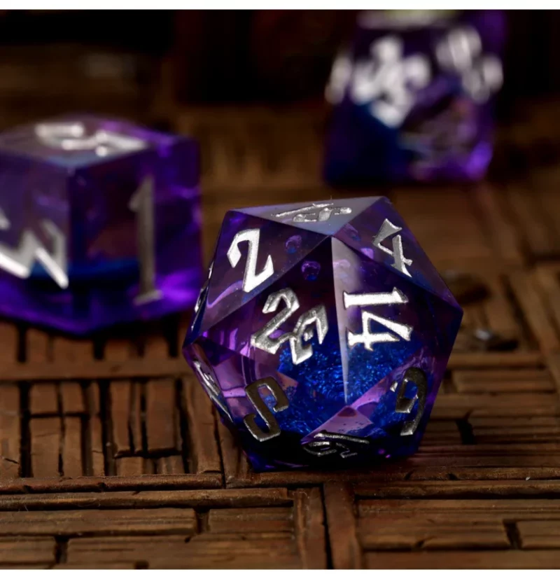 8721008309613-3 CritStones Blue Bane Liquid Core RPG Dice Set