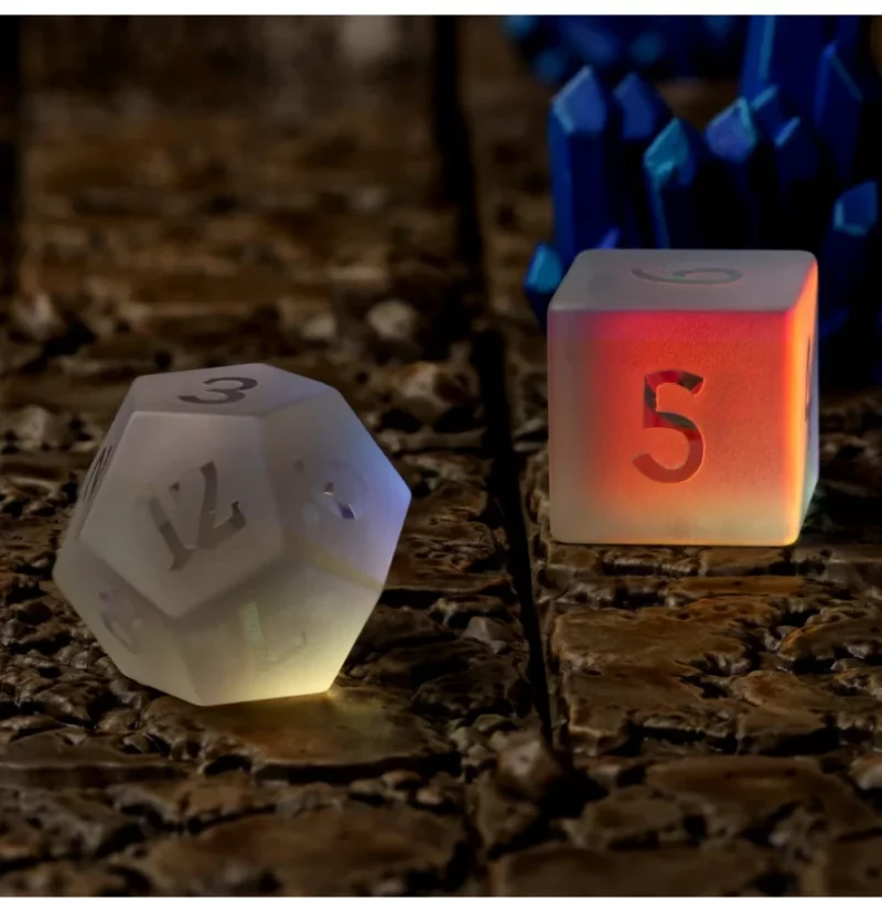 8721008309941-2 CritStones Prismatic Frost Glass RPG Dice Set