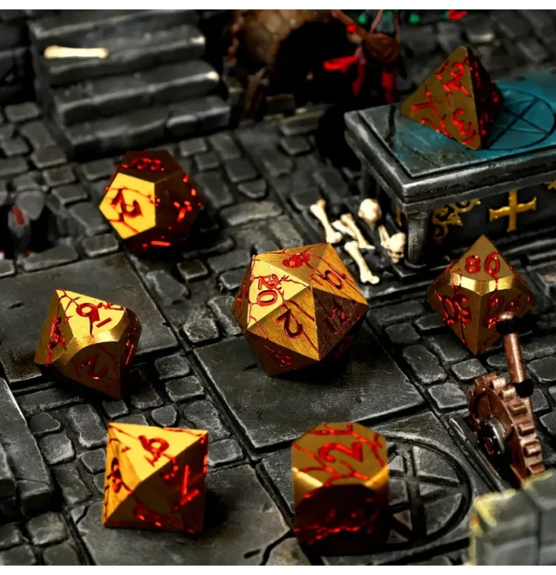 8721117600465-2 CritStones Rage Within Metal RPG Dice Set