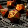 8721117600465-3 CritStones Rage Within Metal RPG Dice Set