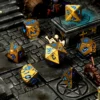 8721117600496-2 CritStones Sundered Spells Metal RPG Dice Set