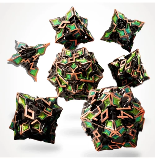 CritStones Elfan Woods Metal RPG Dice Set