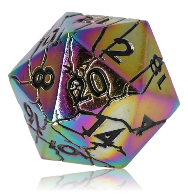 8721117602537-2 CritStones Prismshock Metal RPG Dice Set