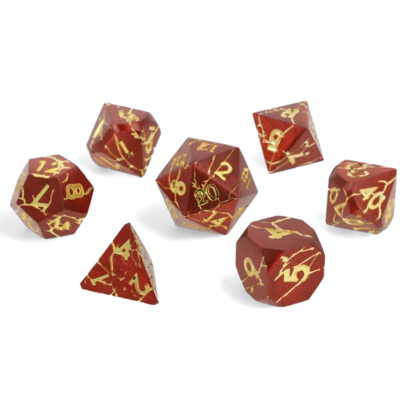 CritStones Mercury Fang Metal RPG Dice Set