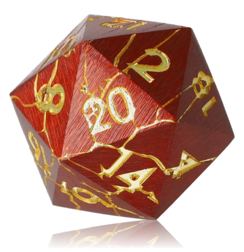 CritStones Mercury Fang Metal RPG Dice Set