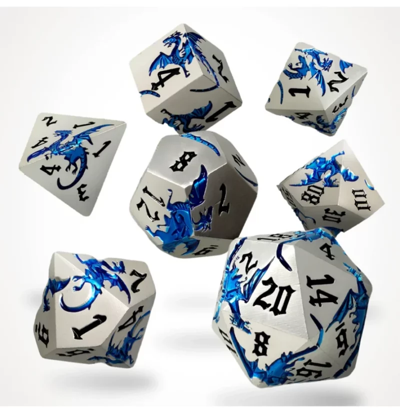 CritStones Tempestwyrm Metal RPG Dice Set